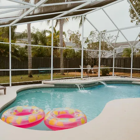 Luxury Private Pool Villa Near Disney With Fire Pit, Game Room & More